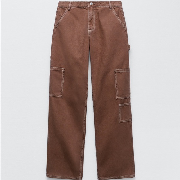 BNWT ZARA WIDE LEG CARGOS - Picture 6 of 6